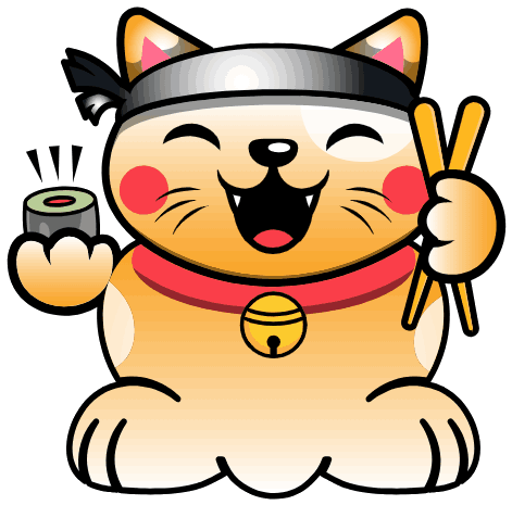 Mau, de lucky cat van Sushi Mau